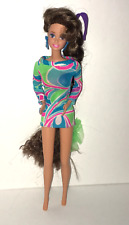 Vintage Mattel 1991 Totally Hair Barbie Doll Brunette Long Hair Original Outfit for sale  Shipping to South Africa