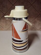 Vintage Coffee AirPot Hot Cold Pump Beverage Dispenser with Sailboats WORKING, used for sale  Shipping to South Africa