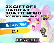 Pokemon Scatterbug GO - 3 Regalos por compra - 3 Regalos de 1 hábitat específico segunda mano  Embacar hacia Argentina
