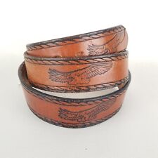 Vintage Harley Davidson Motorcycles Tooled Belt Brown Leather Road King Sz 38 for sale  Shipping to South Africa