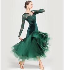 Usado, NUEVO Damas Latino Baile de Baile Moderno Tango Vals Vestido Largo de Encaje #1862 segunda mano  Embacar hacia Argentina