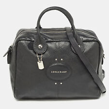 Usado, Cartera Longchamp Cuero Texturizado Negro Tri-Quadri segunda mano  Embacar hacia Argentina