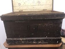 Used, Large Vintage Carpenter's Chest Wooden Tool Box storage antique  for sale  SOUTH QUEENSFERRY