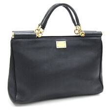 Bolsa de mão Dolce & Gabbana BB5010 couro preto usada bolsa de ferragens dourada comprar usado  Enviando para Brazil