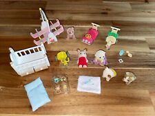 Sylvanian Families Baby Toddler See-Saw, Cot, Tricycle Nursery Set, used for sale  Shipping to South Africa