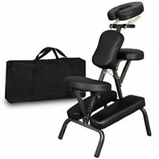 Portable Massage Chair Leather Pad Travel Massage Tattoo Spa Chair, Black for sale  Shipping to South Africa