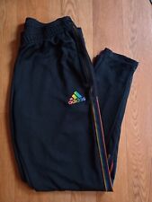 Calça de atletismo Adidas masculina/feminina Tiro Pride afunilada preta arco-íris tamanho G, usado comprar usado  Enviando para Brazil
