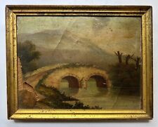 Antique Mid 19th C Lemon Gold Gilt Frame 11.5x8.5” Opening With Oil Painting for sale  Shipping to South Africa
