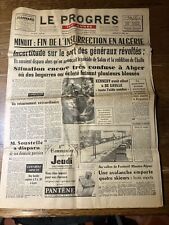 Ancien journal progrès d'occasion  Charnay-lès-Mâcon