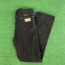 Usado, Pantalones de mezclilla descoloridos vintage Wrangler retro clásicos negros con botones para hombre talla 32x32 segunda mano  Embacar hacia Argentina