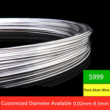 1Meter 99.99% Pure Silver Round Wire Dead Soft Craft & Jewellery Wire 8Ga - 18Ga for sale  Shipping to South Africa