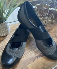 Munro American sapatos femininos, Preto/Cinza Couro Baby Doll Slip em tamanho 6N comprar usado  Enviando para Brazil
