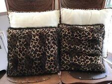 Pair leopard pillows for sale  Rye