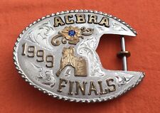 Vintage 1999 ACBRA Finals Rodeo Barrel Racing Sterling Silver Trophy Belt Buckle for sale  Wildwood