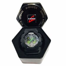 Relógio de pulso CASIO G-SHOCK 5081 GA-100C resistente à água 20bar aço inoxidável preto/verde funciona comprar usado  Enviando para Brazil