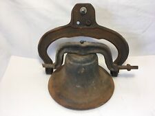 Antique Cast Iron 10" Wide Dinner Farmhouse School Church Bell & Yoke Mexico for sale  Shipping to Canada