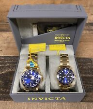 Conjunto de relógios Invicta Pro Diver mostrador azul tom dourado dele e dela comprar usado  Enviando para Brazil