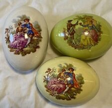 Three porcelain eggs for sale  Shipping to Ireland