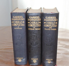 GABRIEL D'ANNUNZIO. OBRAS COMPLETAS. 3 TOMOS (I, II Y III). EDICIONES AGUILAR, 1, usado segunda mano  Argentina 