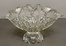 MCM Bohemia Czech Crystal Oval Footed Fruit Bowl W/ Frosted Design 11x6.5x7.5” for sale  Shipping to South Africa