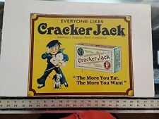 Usado, "Letrero Cracker Jack, palomitas de maíz caramelo rústico retro, letrero de lata de caramelo 14""X12" segunda mano  Embacar hacia Argentina