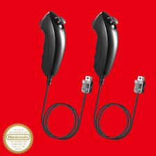 2x Official Wii Nunchuck Black Remote Nintendo  Motion 👾 Wii U OEM Controller for sale  Shipping to South Africa