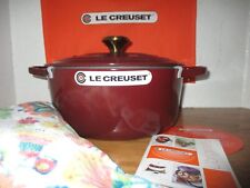 Le Creuset RHONE Sig Ferro Fundido Forno Holandês Botão Dourado 5,5 Qt Novo com etiquetas Toalhas Frete Grátis comprar usado  Enviando para Brazil