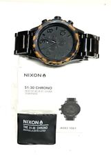 Nixon 51-30 Chrono Matte Black/Dark Tortoise Men's Watch! (AZP012164) for sale  Azusa
