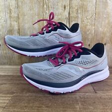 Tênis de corrida feminino Saucony Ride 14 cinza nevoeiro/cereja S10650-55 caminhada jog tamanho 9, usado comprar usado  Enviando para Brazil