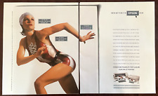 1997 EPSON Stylus Color Printer 2-Page Vintage Print AD Model Bathing Suit for sale  Shipping to South Africa
