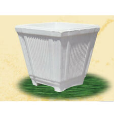 Vaso fioriera quadrato cemento bianco con idrofugo e fibre polietilene 63x63x62H usato  Lecce