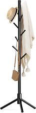 NEW Black Wooden Adjustable 8-Hook Standing Tree Hat Coat Rack for sale  Shipping to South Africa