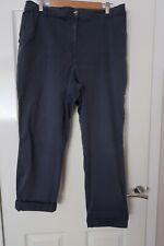 Used, Ladies cropped cargo trousers. Size 16. Elasticated waist. Blue. Papaya for sale  SOUTHAMPTON
