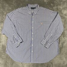 Used, Ralph Lauren Button Down Shirt Mens 4XB BIG Blue White Striped Long Sleeve 4XL for sale  Shipping to South Africa