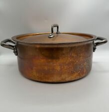 Vintage Matfer Bourgeat Copper Pot Pan With Lid #28 11.75 x 4.75" for sale  Shipping to South Africa