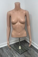 Manequim feminino meio tronco com suporte de vidro com braços mãos vestido forma exibição comprar usado  Enviando para Brazil