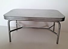 Used, Dollhouse Metal Retro Kitchen Table FURNITURE Doll House Silver  for sale  Lakeville