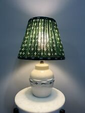 Vtg Longaberger Pottery Woven Traditions Heritage Green Lamp w/ Original Shade for sale  Shipping to South Africa