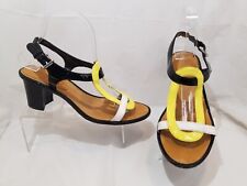 Sandálias femininas LUXURY REBEL Anita amarelo preto sintético 38/EUA 7-7,5 M comprar usado  Enviando para Brazil
