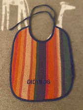 Didymos orange Multicoloured stripe waffle 100% cotton bib for sale  Shipping to South Africa
