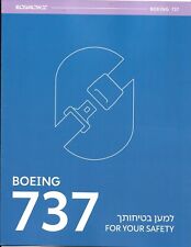 El Al  Israel Airlines -  Safety Card   - Boeing 737  - Rev.  983159 (01/09) comprar usado  Enviando para Brazil