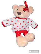 Mini trufas Hallmark Dia dos Namorados urso vermelho branco corações roupa arco 9” comprar usado  Enviando para Brazil