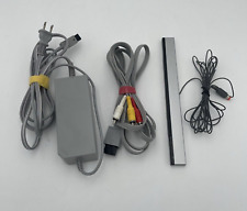 OEM Nintendo Wii Power Supply Ac Adapter + Wired Sensor Bar+ AV Cables FAST SHIP for sale  Shipping to South Africa