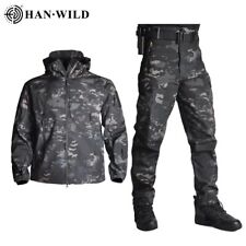 Usado, Jaquetas táticas + calças masculinas casaco exército camuflagem à prova de vento terno de caça quebra-vento comprar usado  Enviando para Brazil