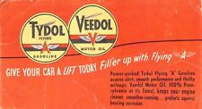 Usado, Blotter de tinta vintage publicidade Tydol Veedol gasolina Flying A Flying V 5K comprar usado  Enviando para Brazil