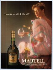 "Martell Medallion Cognac ""I Assume You Drink Martell"" 1985 anuncio impreso 8""w x 11" segunda mano  Embacar hacia Argentina