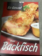 Werbeschild poster backfisch gebraucht kaufen  Solingen