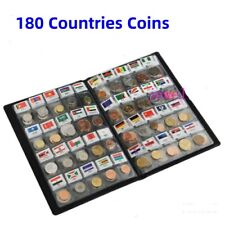 Kit inicial de colección de monedas de 180 países álbum de colección con bandera mundial segunda mano  Embacar hacia Mexico