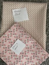 Pink cream fabric for sale  PETERLEE