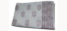 Colcha de algodão com estampa de bloco de mão de qualidade premium queen cama de casal tamanho leve comprar usado  Enviando para Brazil